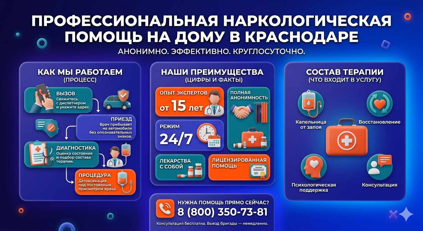 Инфографика о принципах лечения алкоголизма на дому в Сунтаре: этапы вызова нарколога, преимущества анонимной детоксикации и состав медицинской помощи.